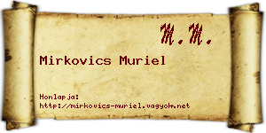 Mirkovics Muriel névjegykártya